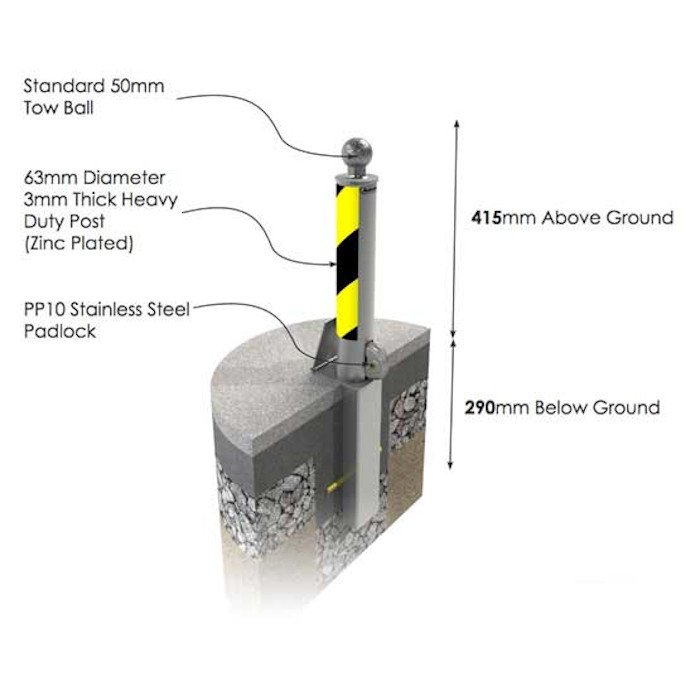 Hitch Post Removable | Autolok KHP1 - Store Fittings Direct