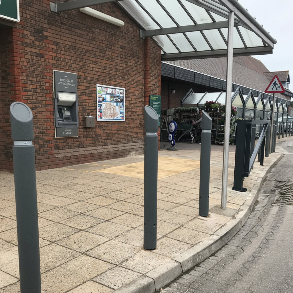 Eco Recycled Plastic Car Park Bollard | Steel Core | Anti-Ram & Root Fixed Options