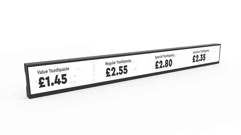 LCD Shelf Edge Display | Ultra-Wide Stretched Digital Shelf Label |  23" - Store Fittings Direct
