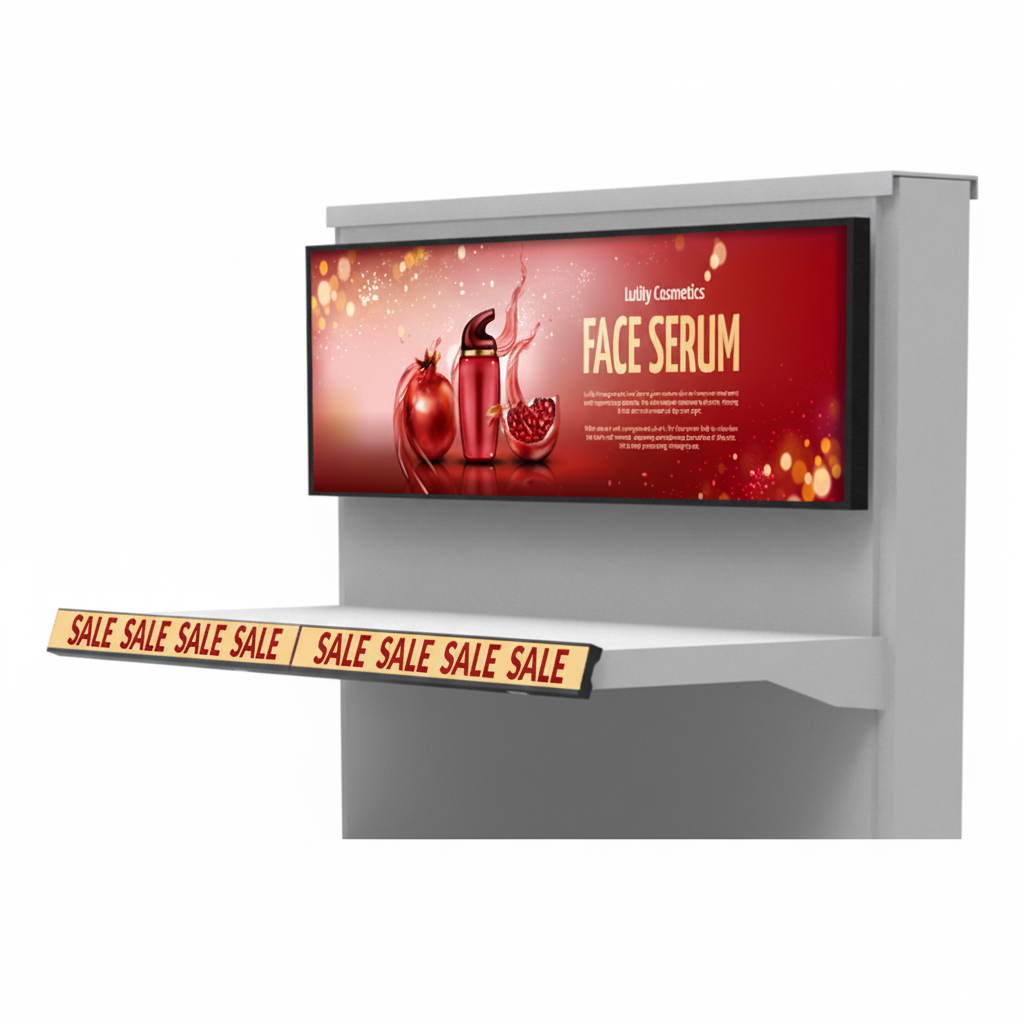 LED Ultra-Wide Stretched Bar Display | Android Digital Signage | Retail & Wayfinding - Store Fittings Direct