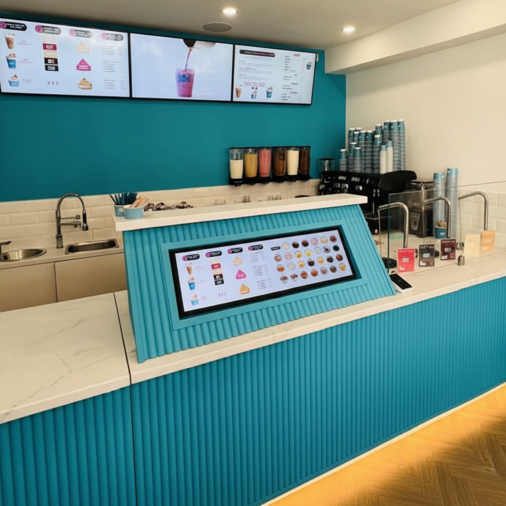 LED Ultra-Wide Stretched Bar Display | Android Digital Signage | Retail & Wayfinding - Store Fittings Direct