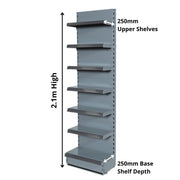 Ladder Rack Promo Bay 2.1m High | 250mm Base Shelf | 250mm Uppers