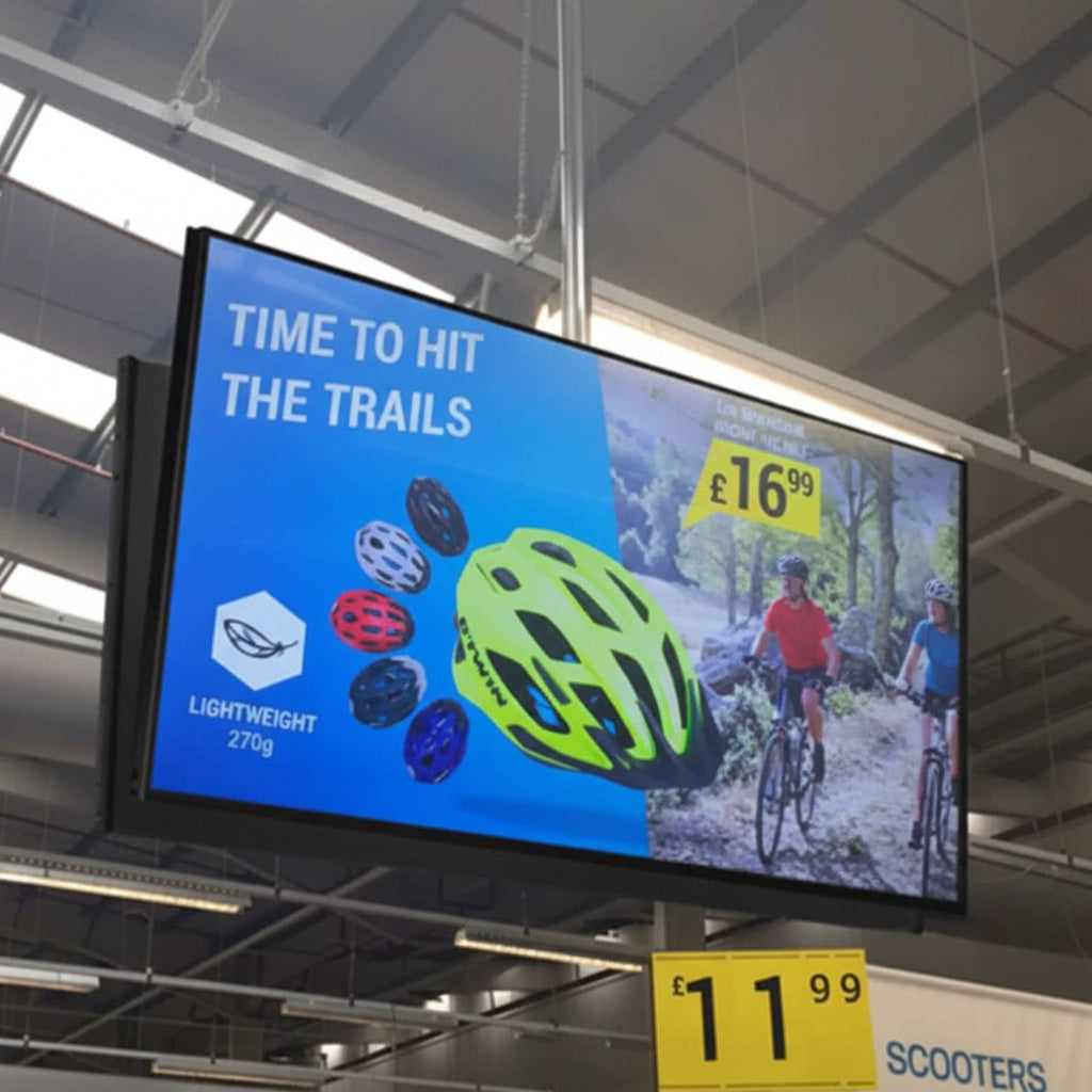 Large Format Professional Commercial Grade Industrial Monitor & CCTV Display | 24/7 Digital Signage Screen - Store Fittings Direct