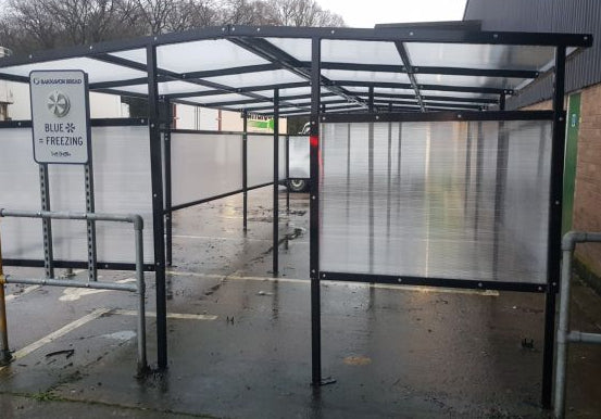 Large Smoking Shelter | The Debdale (High Capacity) - Store Fittings Direct