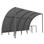 Leyton Cycle Shelter | Steel Roof With Cycle Stands - Store Fittings Direct