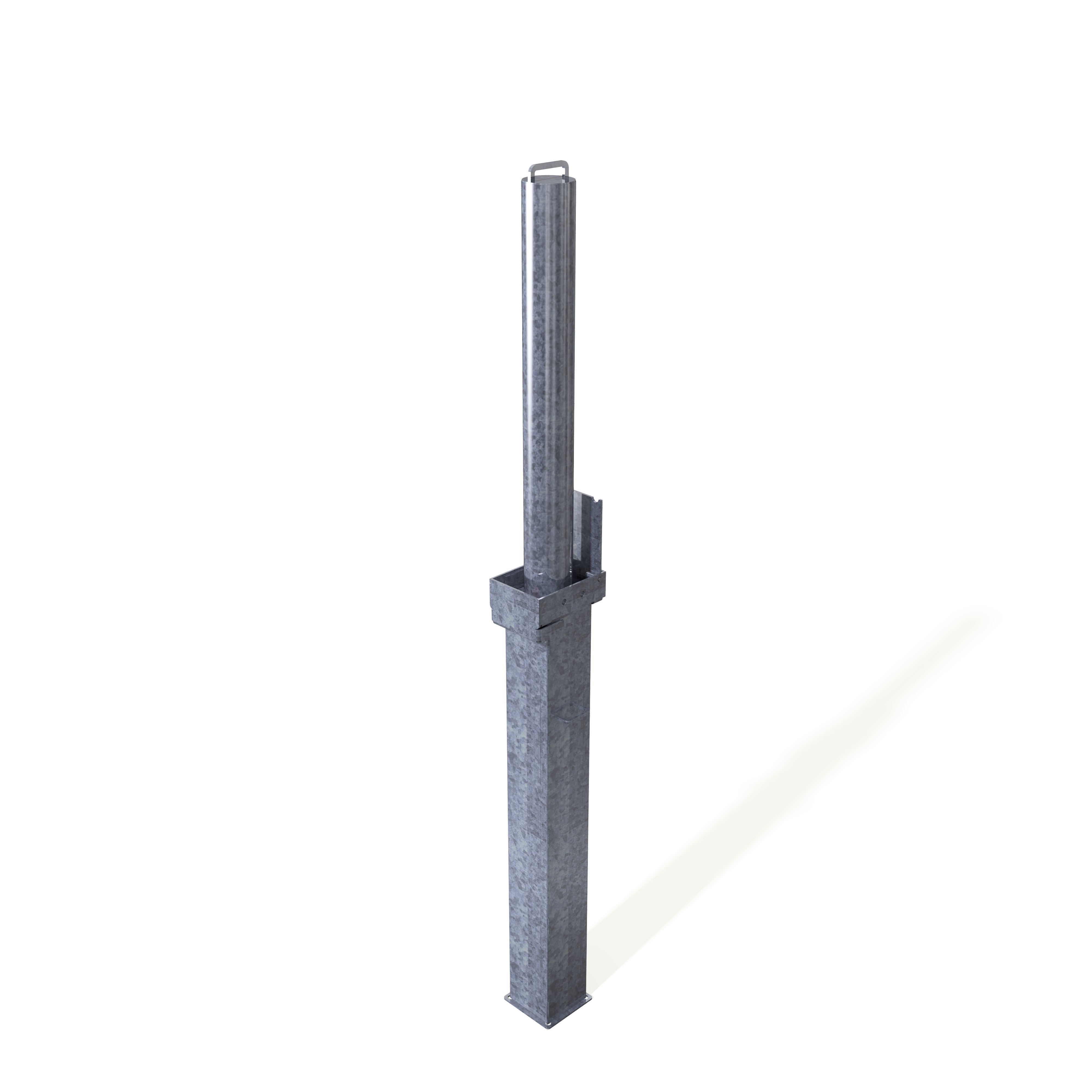 Lift Assisted Telescopic Retractable Bollard | Galvanised or Stainless Steel - Store Fittings Direct