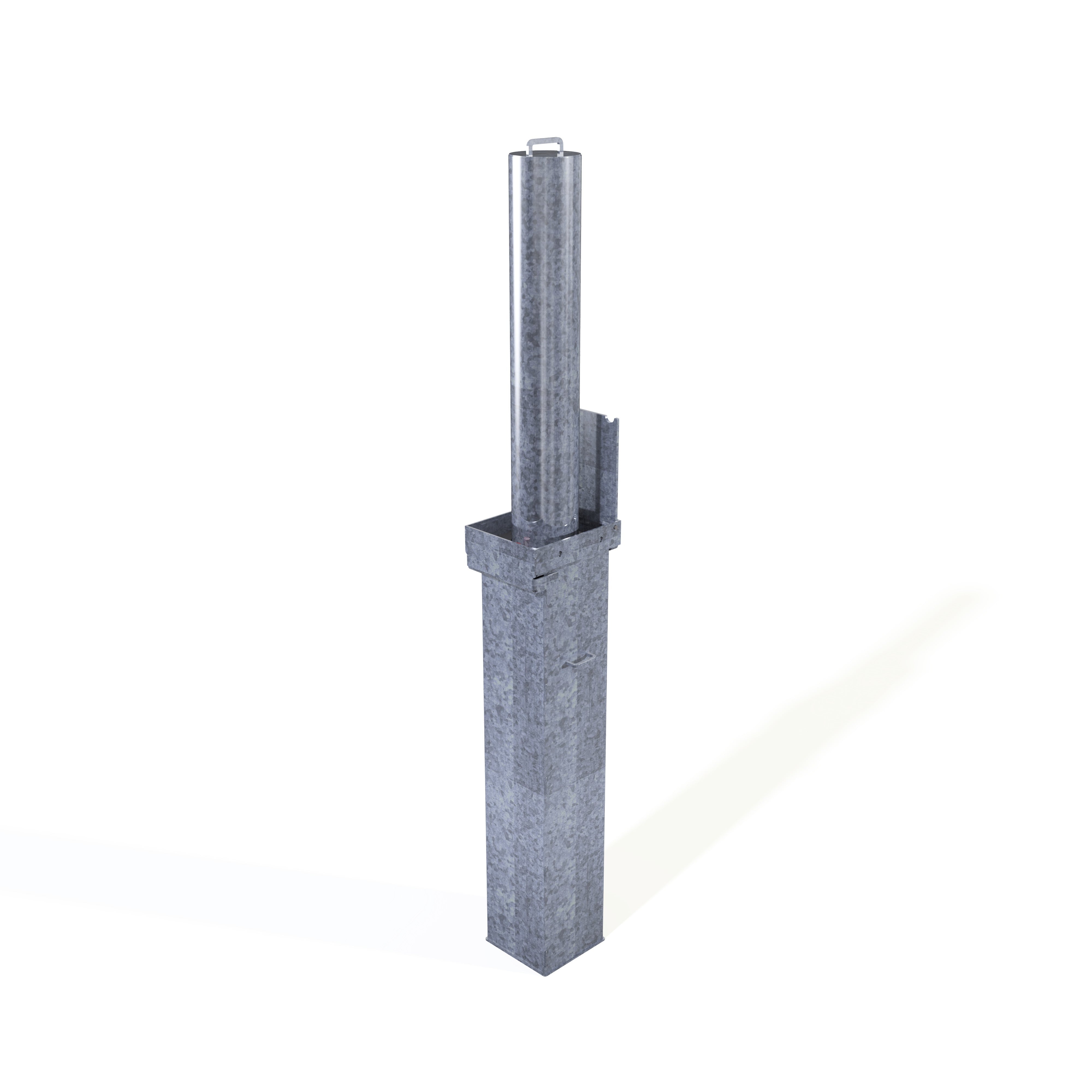 Lift Assisted Telescopic Retractable Bollard | Galvanised or Stainless Steel - Store Fittings Direct