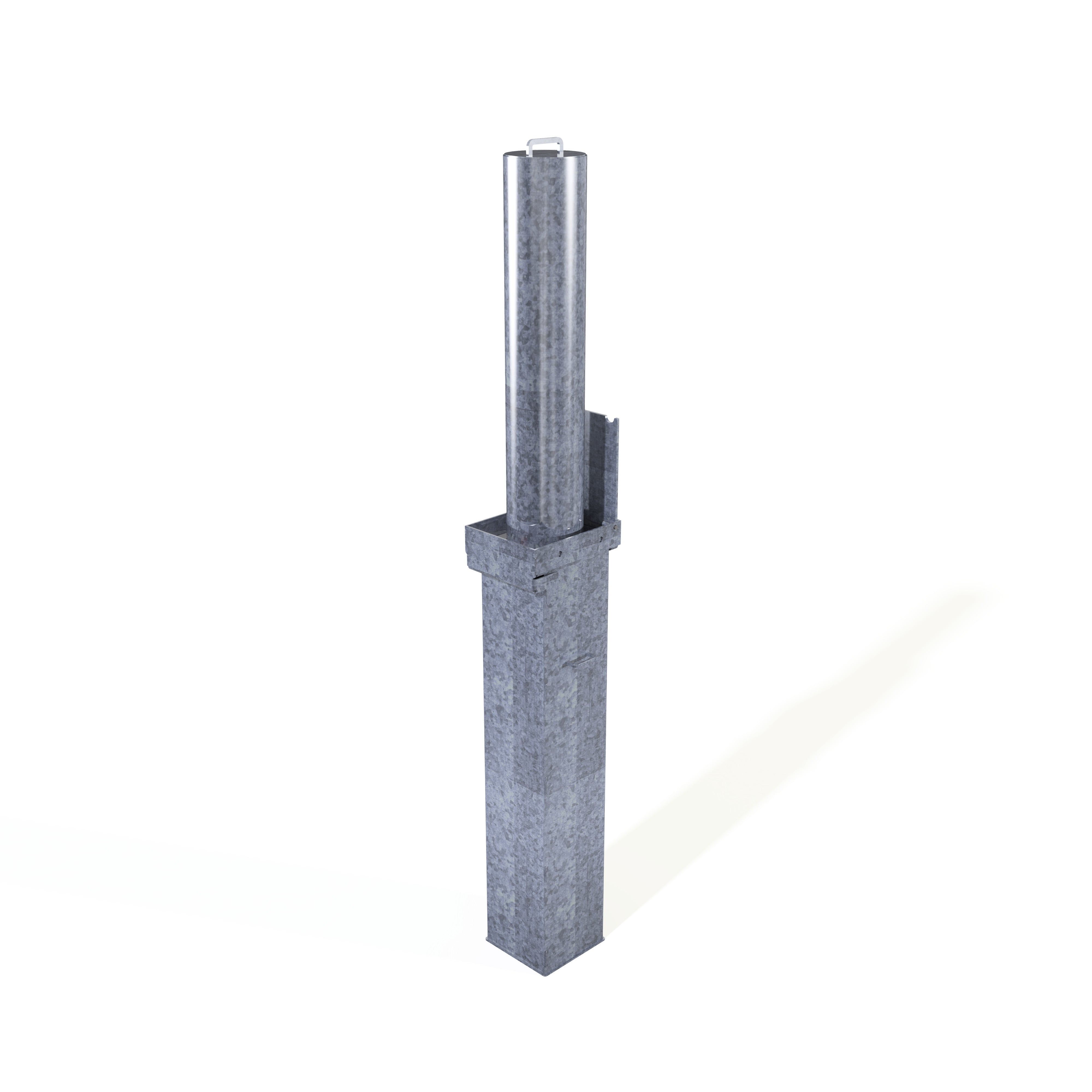 Lift Assisted Telescopic Retractable Bollard | Galvanised or Stainless Steel - Store Fittings Direct