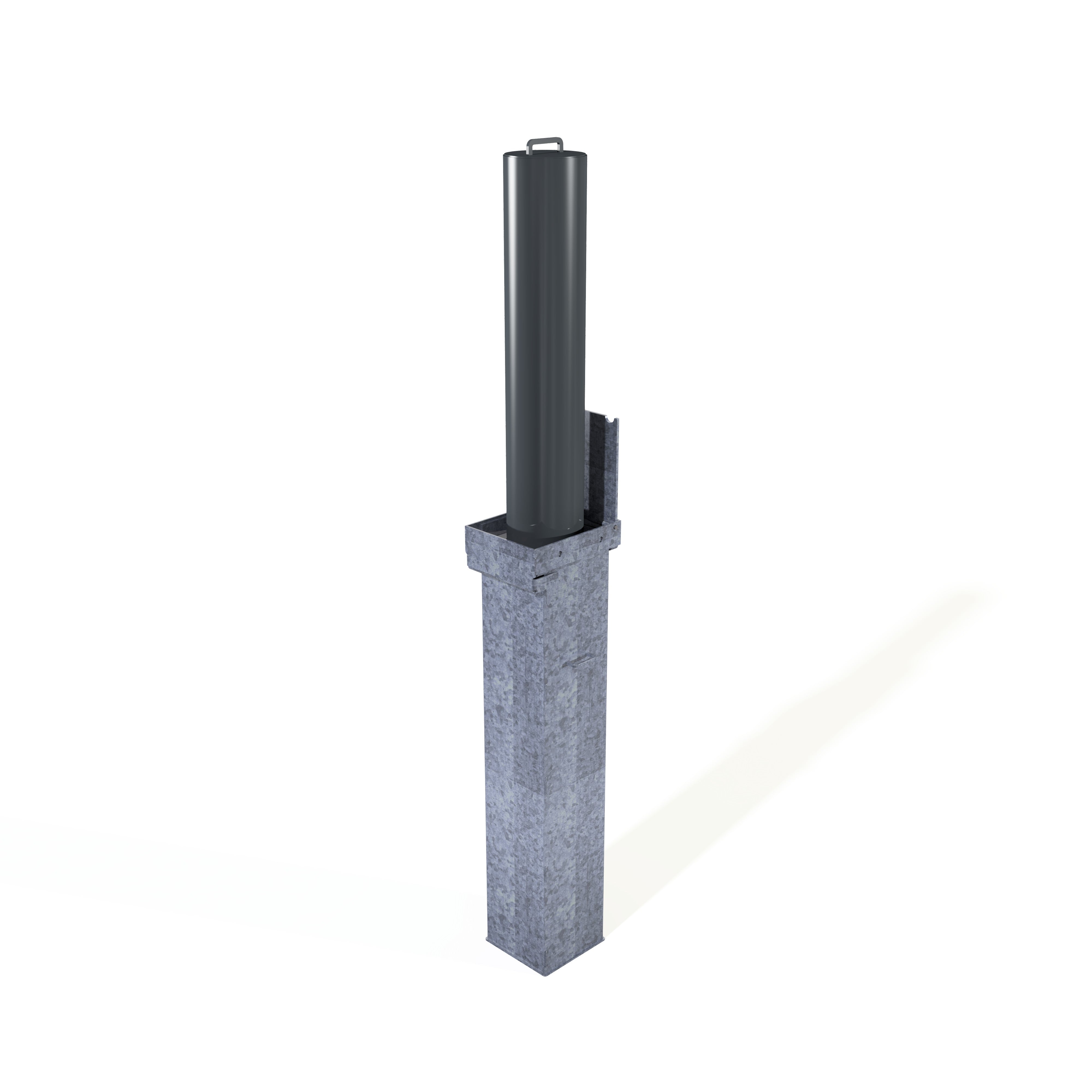 Lift Assisted Telescopic Retractable Bollard | Galvanised or Stainless Steel - Store Fittings Direct