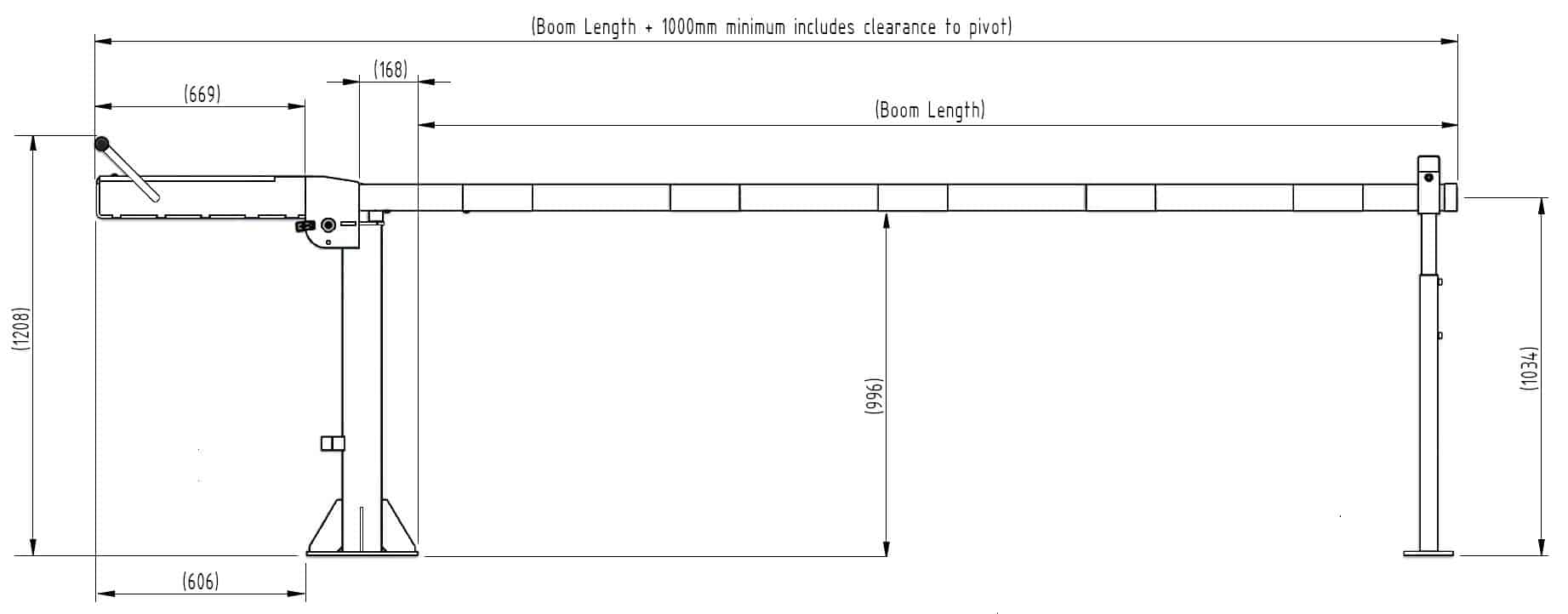Manual Rise Arm Barrier - Galvanised and Powder coated Upto 7.0m - Store Fittings Direct