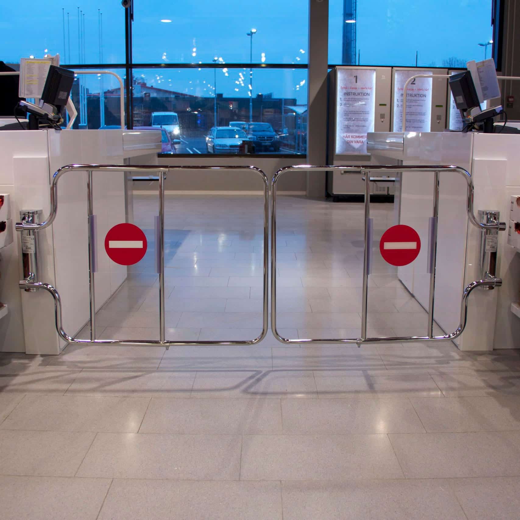 Mechanical Checkout Mounted Closer Gate - Store Fittings Direct
