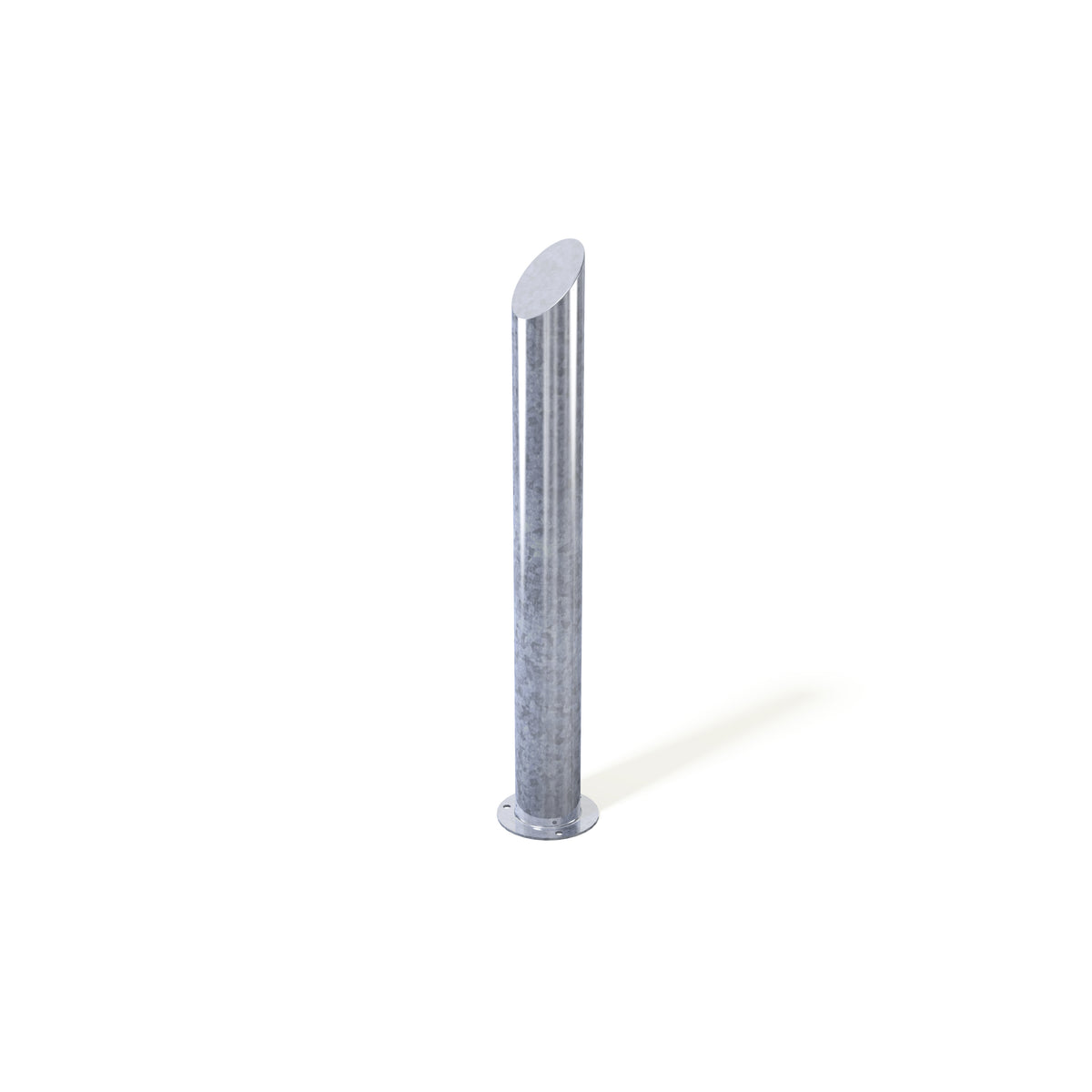 Mitre top bollard, removable fixing with padlock