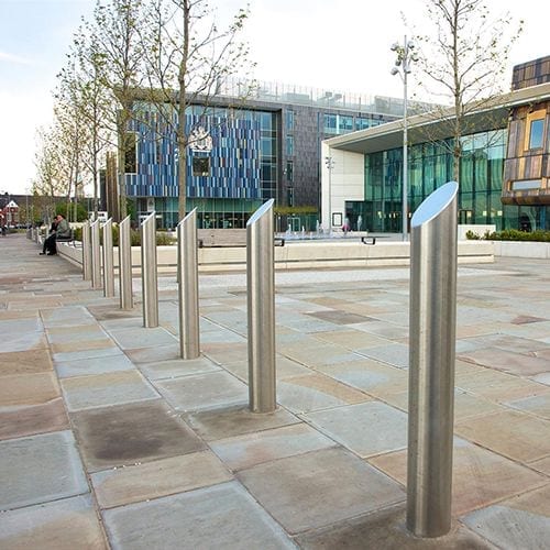 Mitre Top Stainless Steel Bollard | Stainless Steel Bollards 304 Grade - Store Fittings Direct