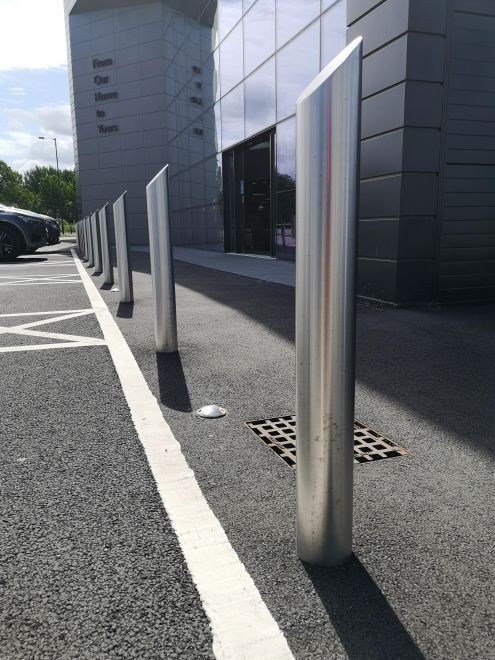 Mitre Top Stainless Steel Bollard | Stainless Steel Bollards 304 Grade - Store Fittings Direct
