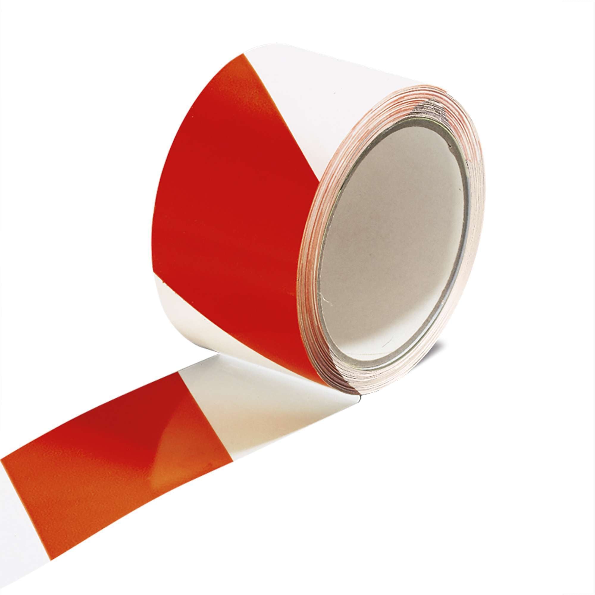 Non-Reflective Hazard Warning Tape - 60mm x 66m - Red/White - Store Fittings Direct