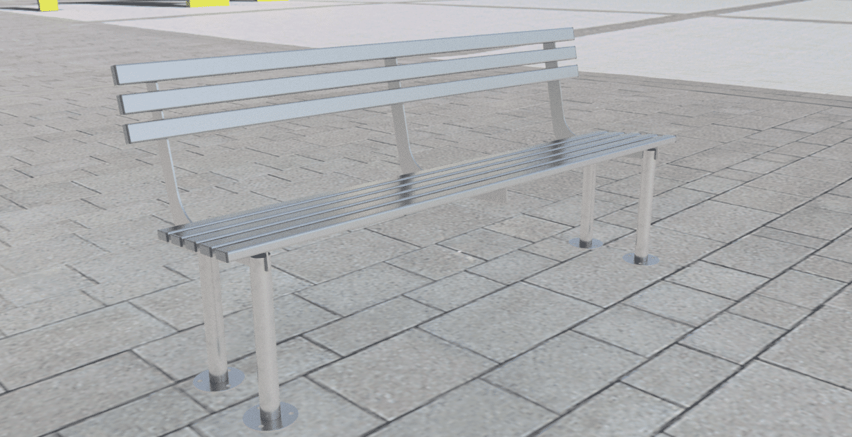 Outdoor Mild Steel Bench Seat