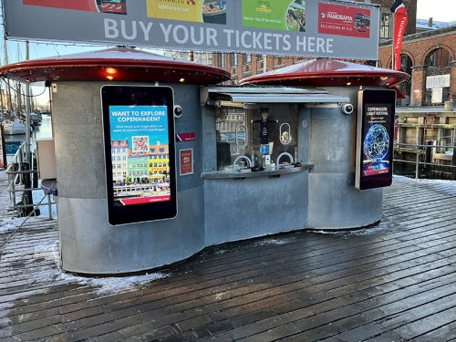 Outdoor PCAP Wall-Mounted Touch Screen Displays | Ultra High Brightness | Waterproof IP65 - Store Fittings Direct