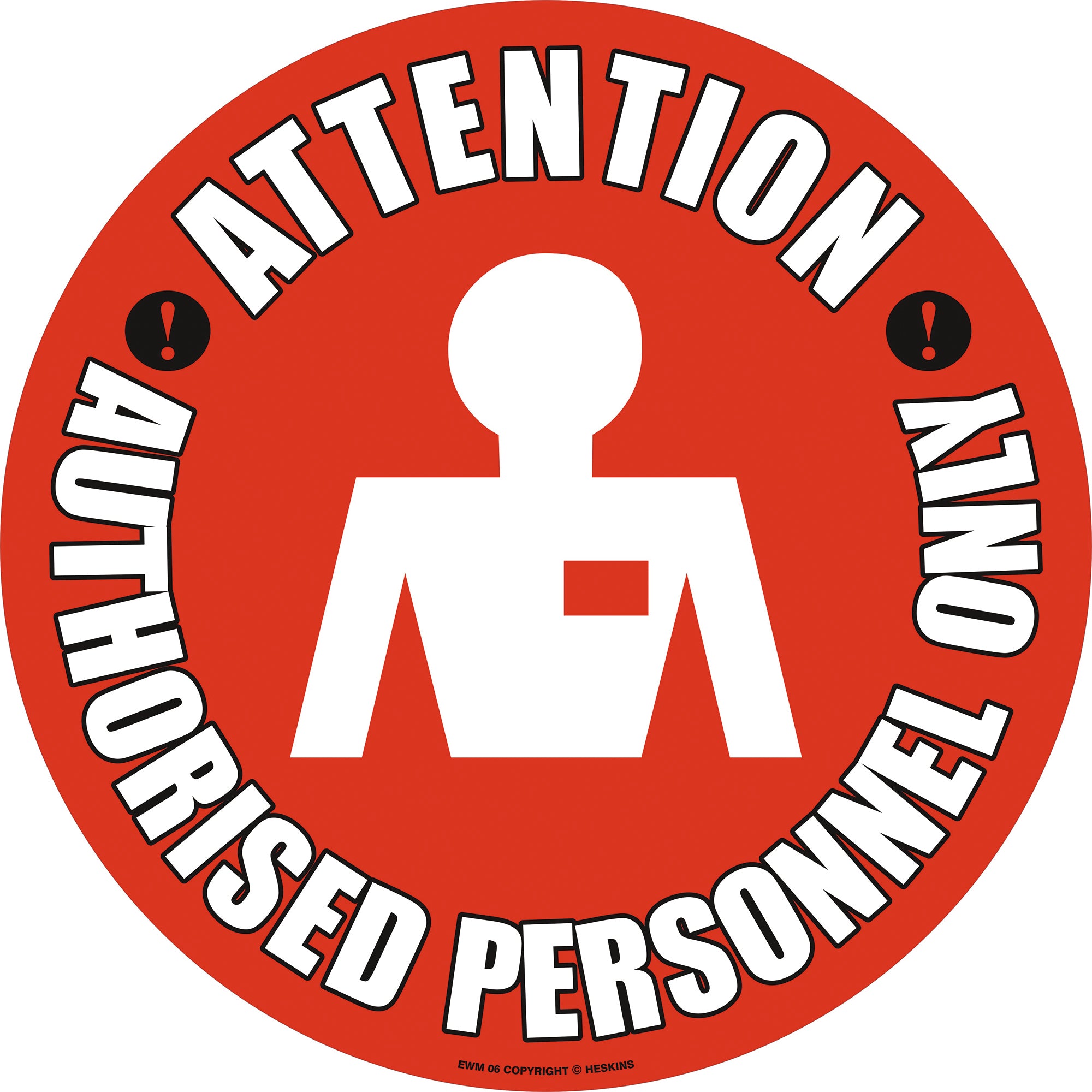 PROline Floor Sign - 430mm - Attention Authorised Personnel Only - Store Fittings Direct