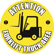 PROline Floor Sign - 430mm - Attention Forklift Truck Area - Store Fittings Direct