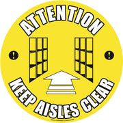 PROline Floor Sign - 430mm - Attention Keep Aisles Clear - Store Fittings Direct
