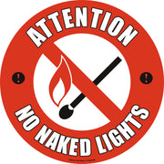 PROline Floor Sign - 430mm - Attention No Naked Lights - Store Fittings Direct