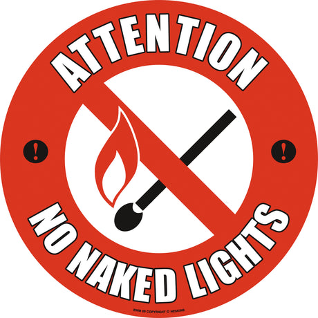 PROline Floor Sign - 430mm - Attention No Naked Lights - Store Fittings Direct