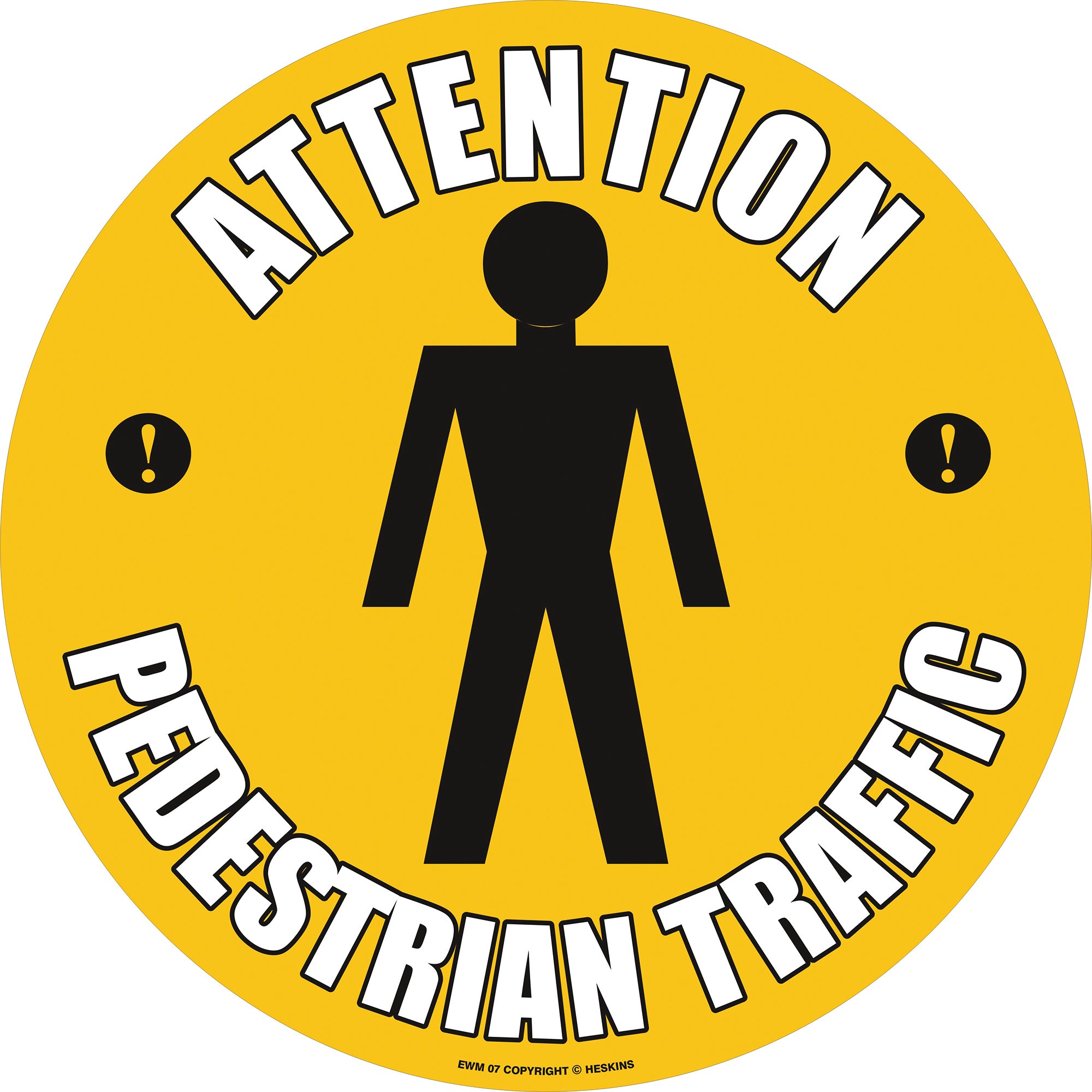 PROline Floor Sign - 430mm - Attention Pedestrian Traffic - Store Fittings Direct