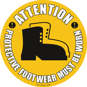 PROline Floor Sign - 430mm - Attention Protective Footwear Must Be Worn - Store Fittings Direct
