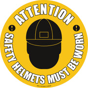 PROline Floor Sign - 430mm - Attention Safety Helmets Must Be Worn - Store Fittings Direct