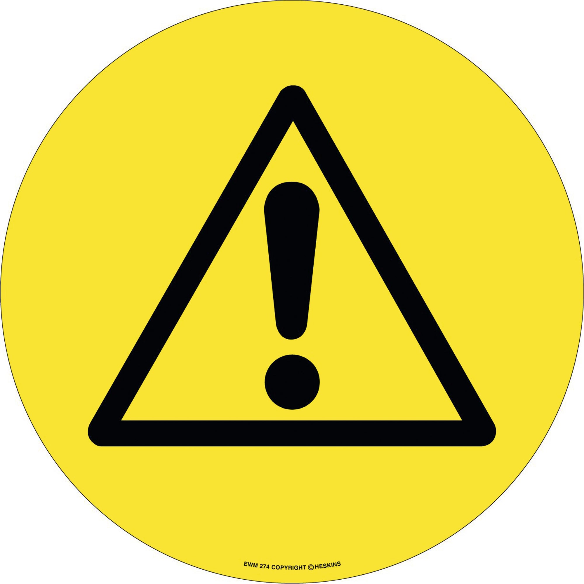 PROline Floor Sign - 430mm - Black Triangle with '!' - Store Fittings Direct