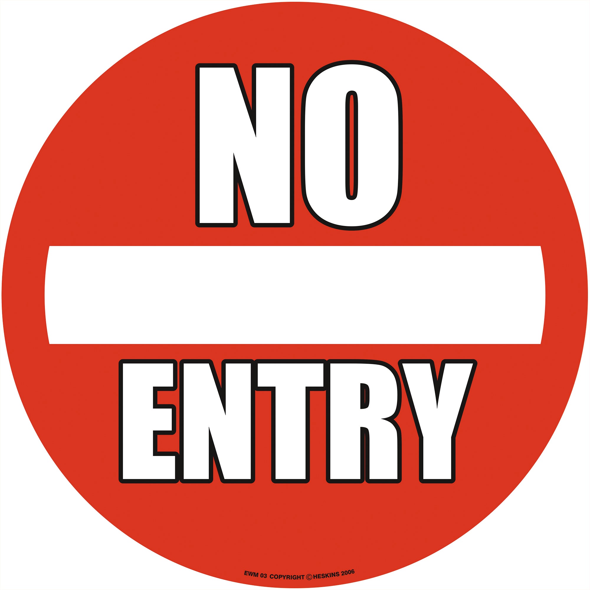 PROline Floor Sign - 430mm - No Entry - Store Fittings Direct