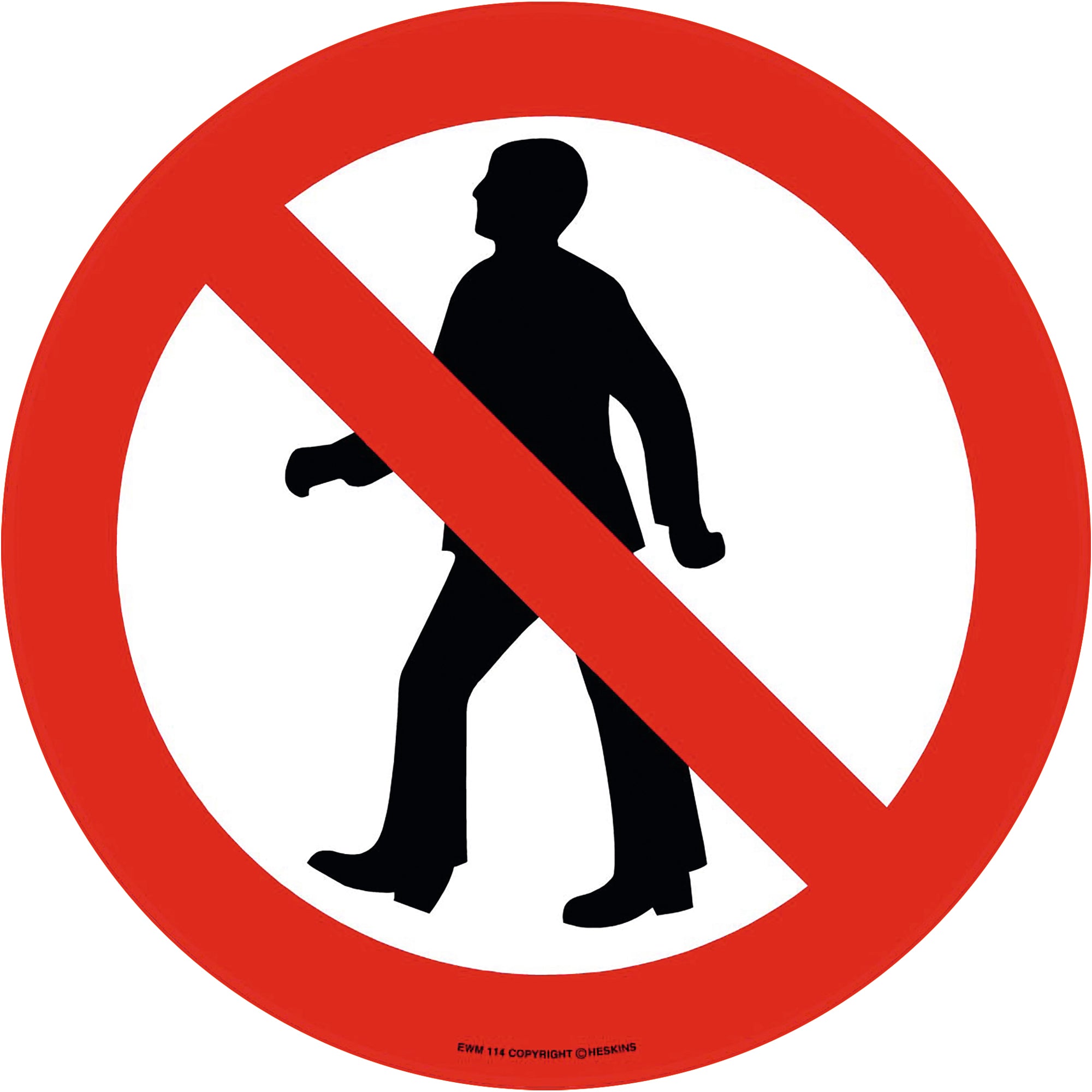 PROline Floor Sign - 430mm - No Pedestrians - Store Fittings Direct