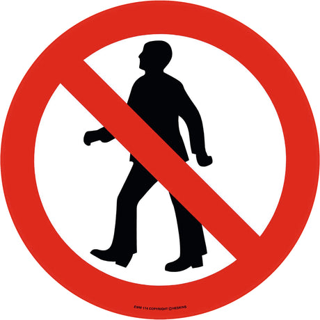 PROline Floor Sign - 430mm - No Pedestrians - Store Fittings Direct