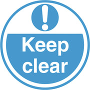 PROline Floor Sign - 450mm - Keep Clear - Blue/White - Store Fittings Direct