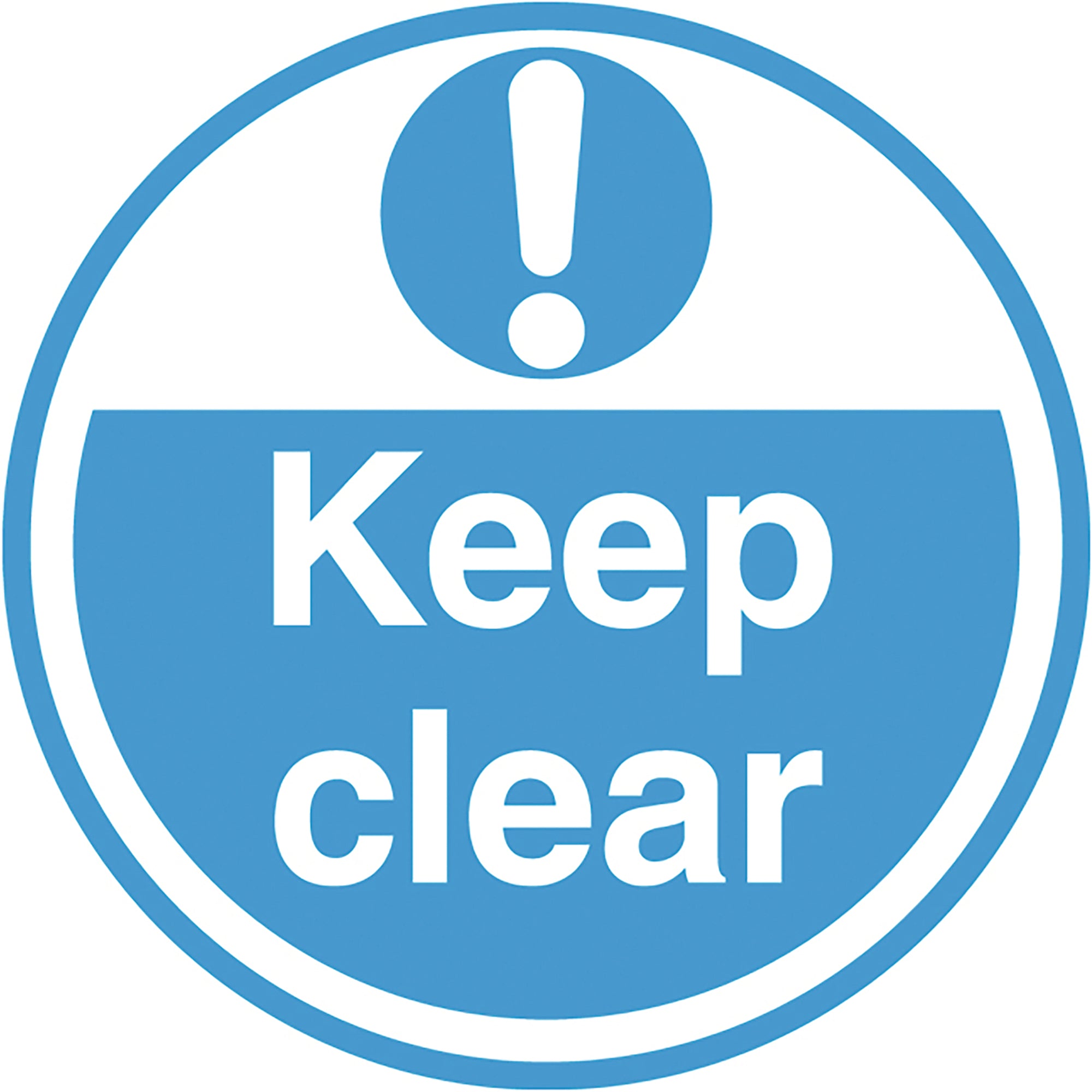 PROline Floor Sign - 450mm - Keep Clear - Blue/White - Store Fittings Direct