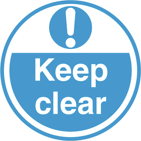 PROline Floor Sign - 450mm - Keep Clear - Blue/White - Store Fittings Direct