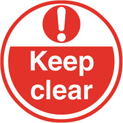 PROline Floor Sign - 450mm - Keep Clear - Red/White - Store Fittings Direct