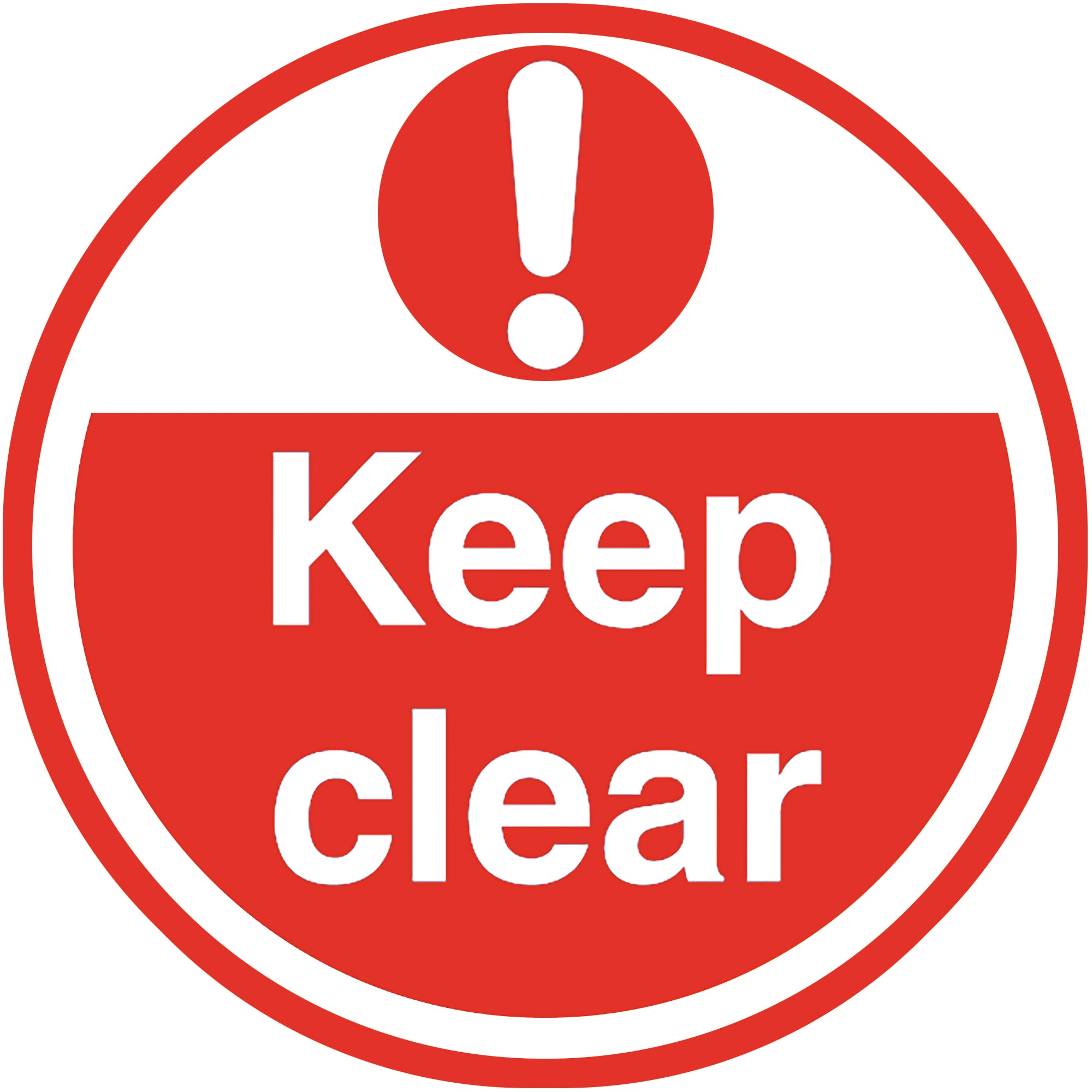 PROline Floor Sign - 450mm - Keep Clear - Red/White - Store Fittings Direct
