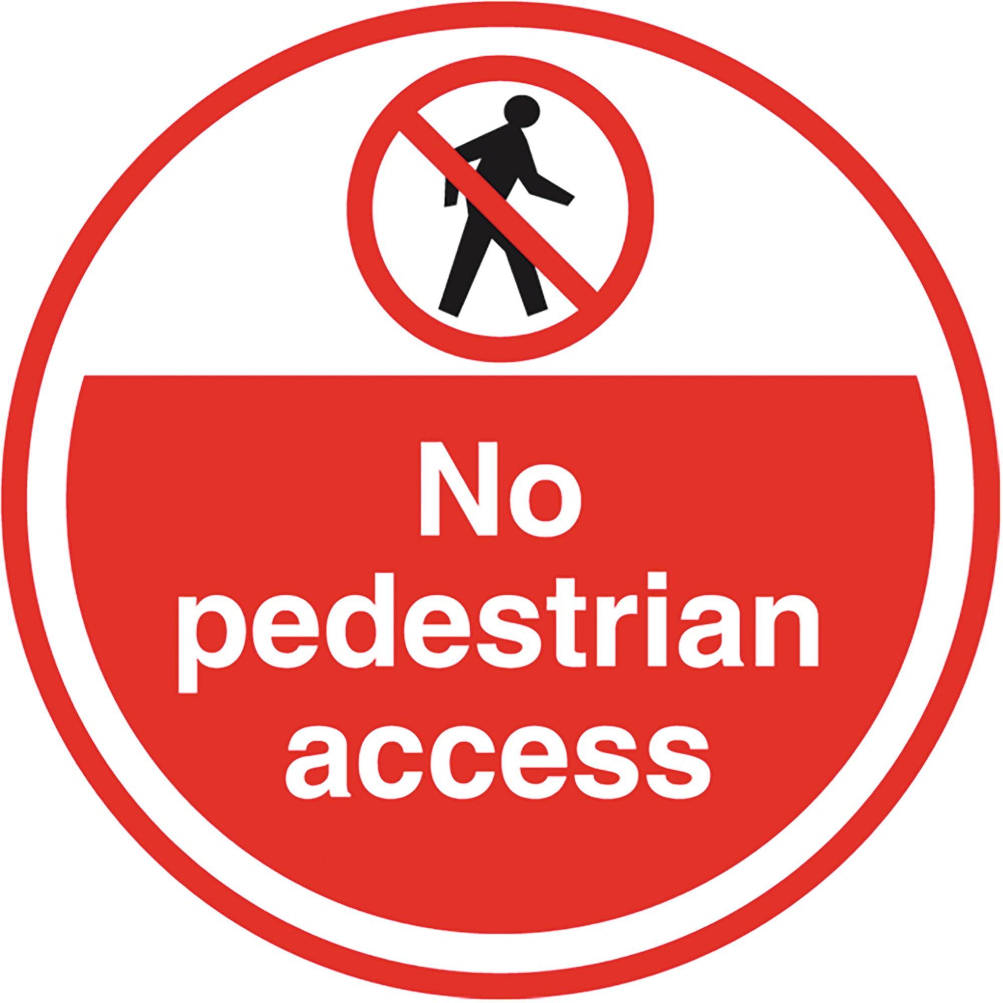 PROline Floor Sign - 450mm - No Pedestrian Access - Store Fittings Direct