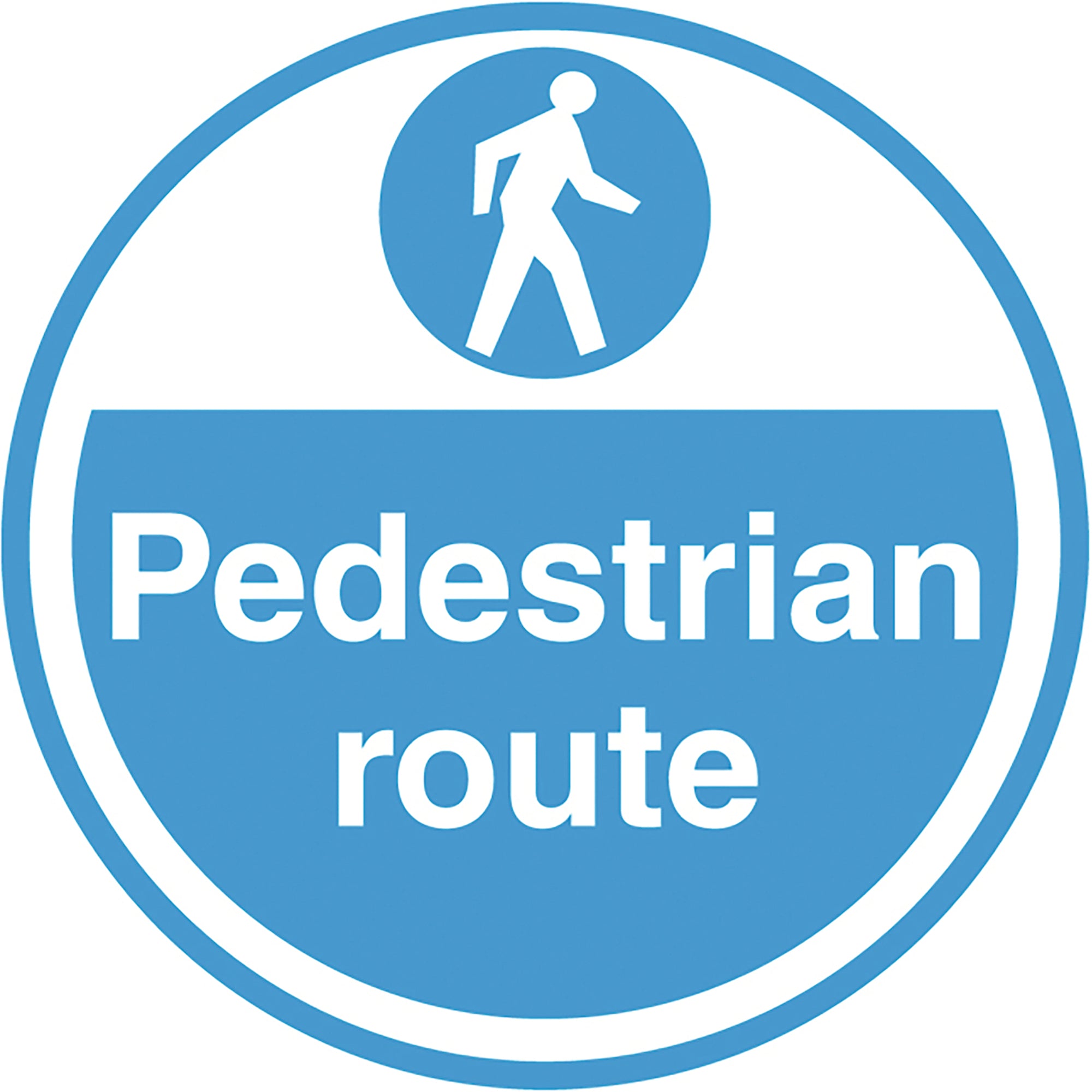 PROline Floor Sign - 450mm - Pedestrian Route - Store Fittings Direct