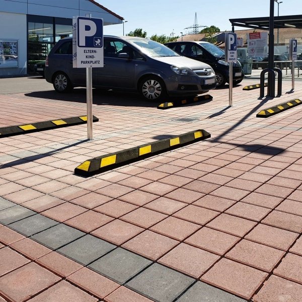 EV Protection Wheel Stops | EV Point Protection Recycled Rubber