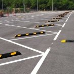 Park AID Wheel Stops | Recycled Rubber Car Park Wheel Stopper - Store Fittings Direct