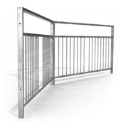 Pedestrian Guardrails with Visibility Gap - Store Fittings Direct