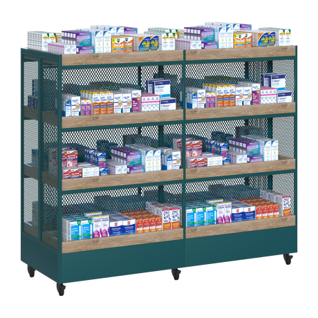 Pharmacy Mobile Gondola Island | By Blencoe - Store Fittings Direct