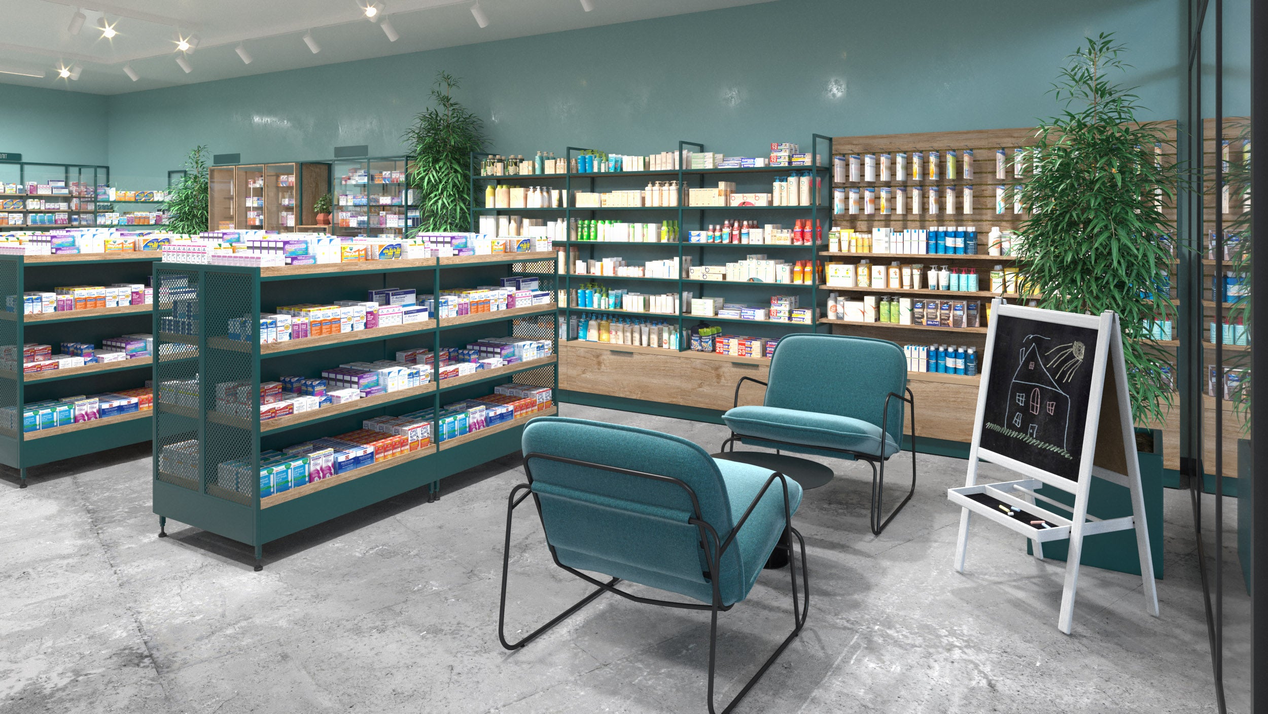 Pharmacy Standard Gondola Island | By Blencoe - Store Fittings Direct