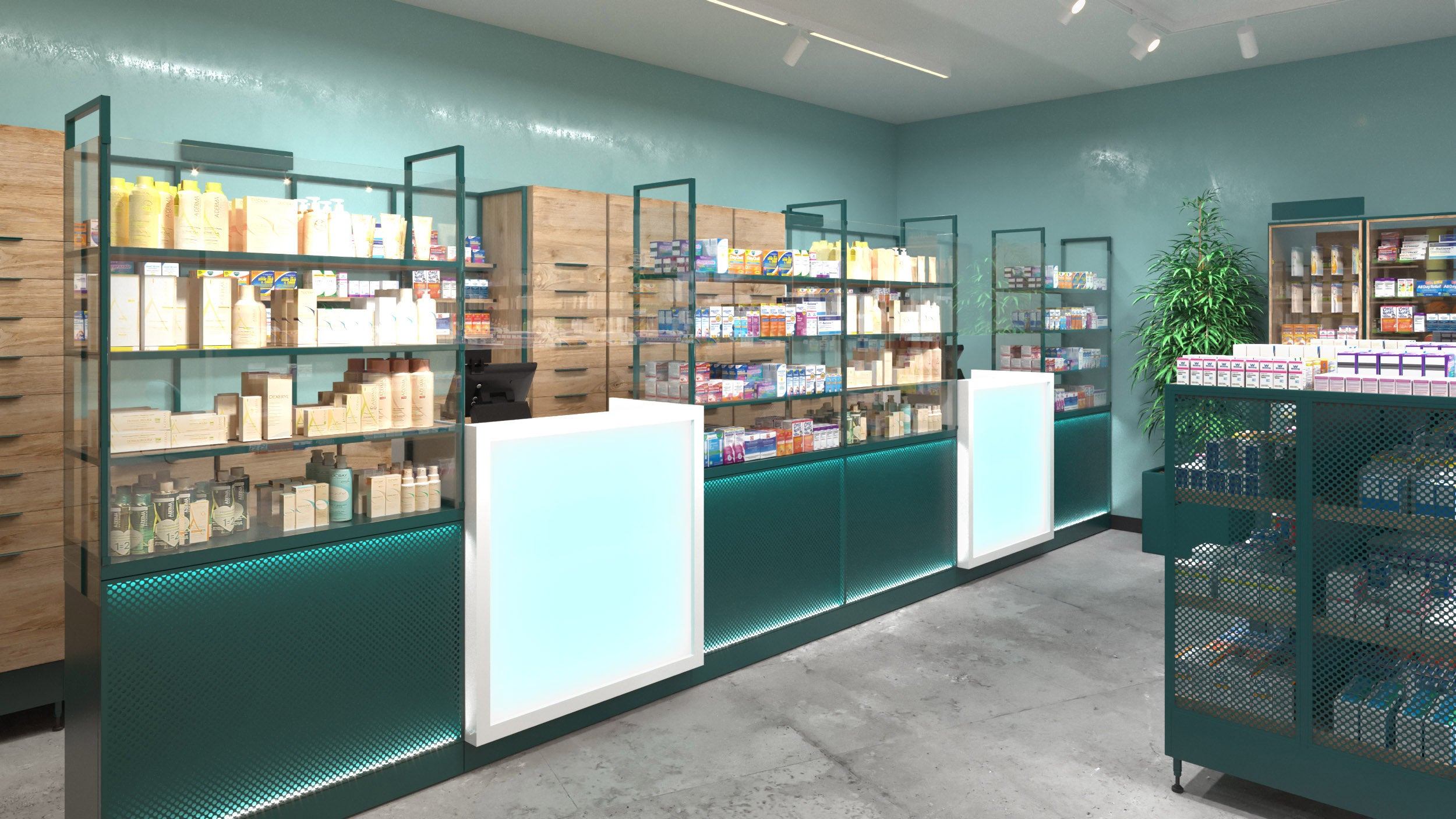 Pharmacy Checkout Wall Cabinet | By Blencoe - Store Fittings Direct