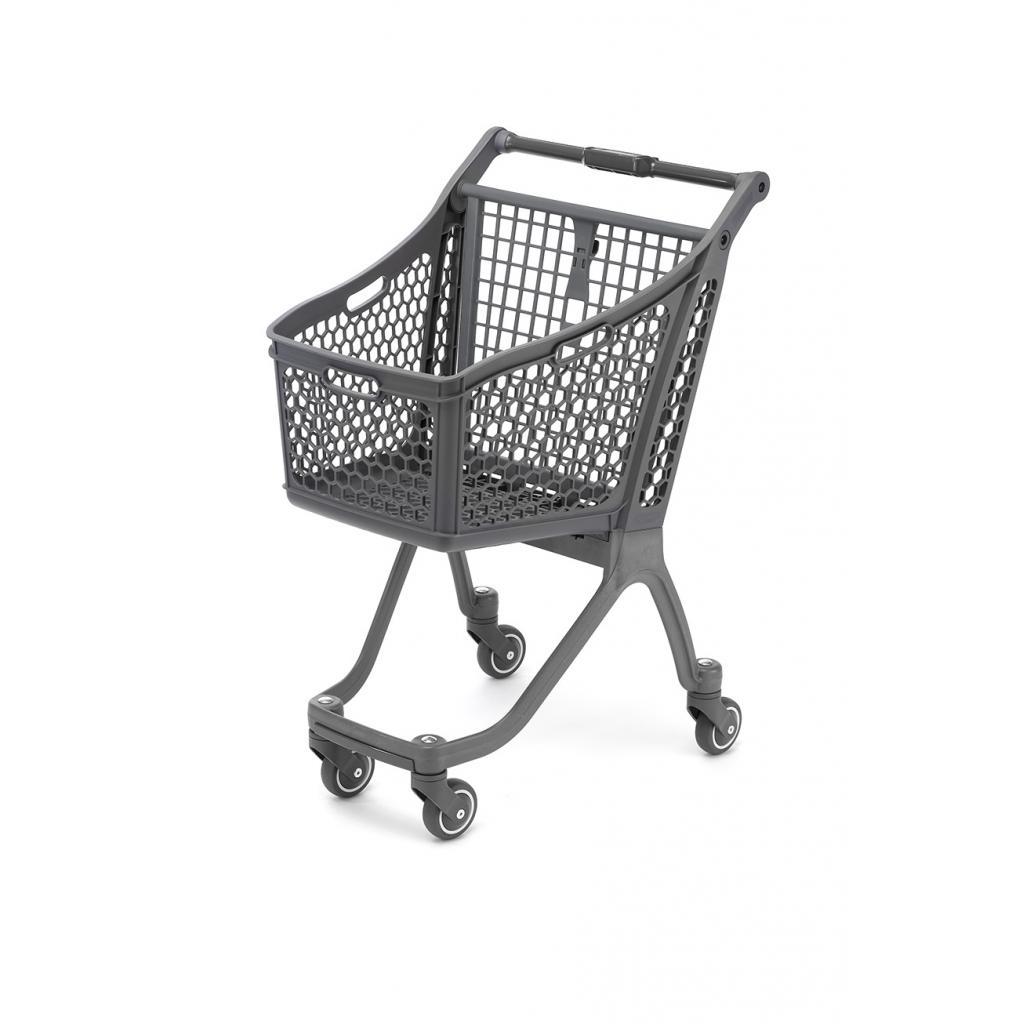 Plastic Shopping Trolley Grey 75L