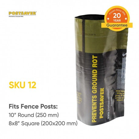 Postsaver Ground Line Sleeves Square – Pack of 10 | Fence Post Rot Protection - Store Fittings Direct