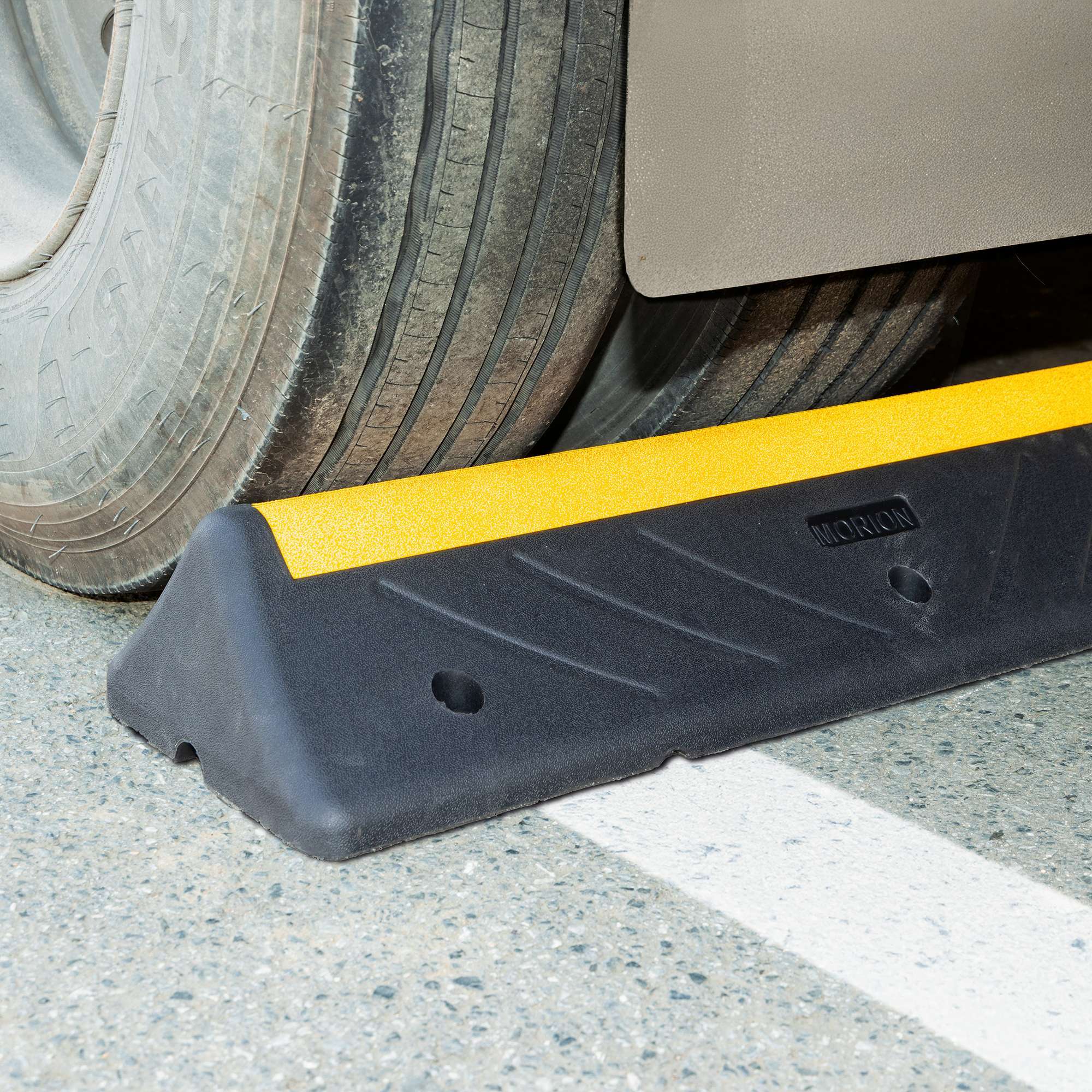 Premium Heavy Duty Recycled HGV Wheel Stops | TRAFFIC-LINE