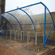 Queensway 12 Cycle Shelter - Durable, Customizable Protection - Store Fittings Direct